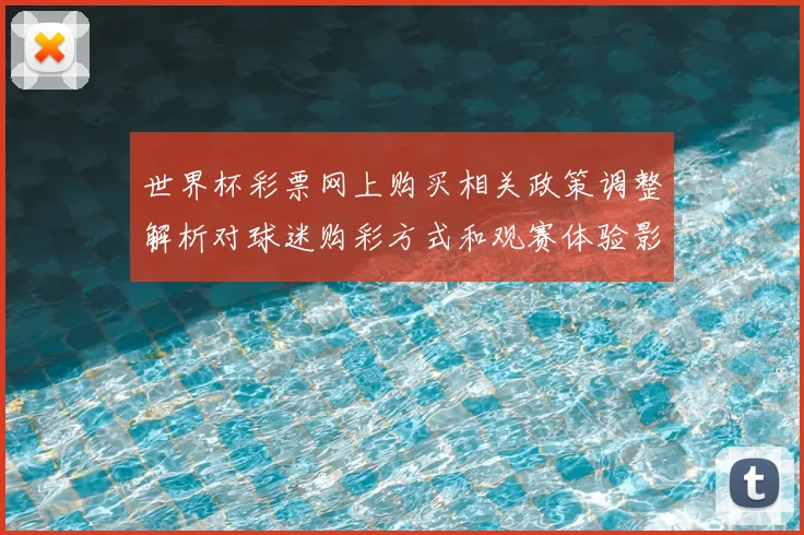 世界杯彩票网上购买相关政策调整解析对球迷购彩方式和观赛体验影响